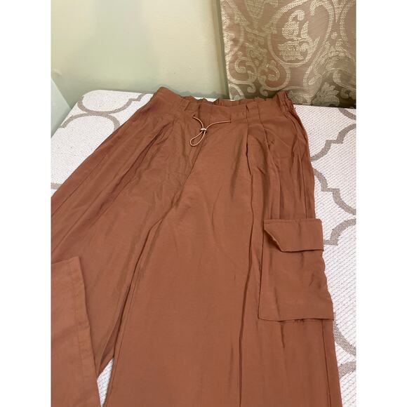 Anthropologie Bungee cord Wide Leg Culottes Brown Pants, size small, MSRP $128 - Picture 14 of 15